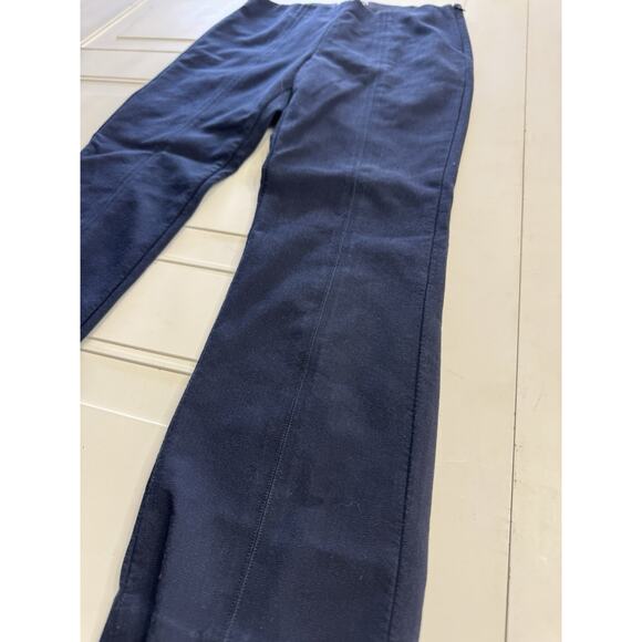 Vince Womens Tapered Pull On Pants Size Medium Navy Blue Stretch Side Zip - Picture 2 of 7